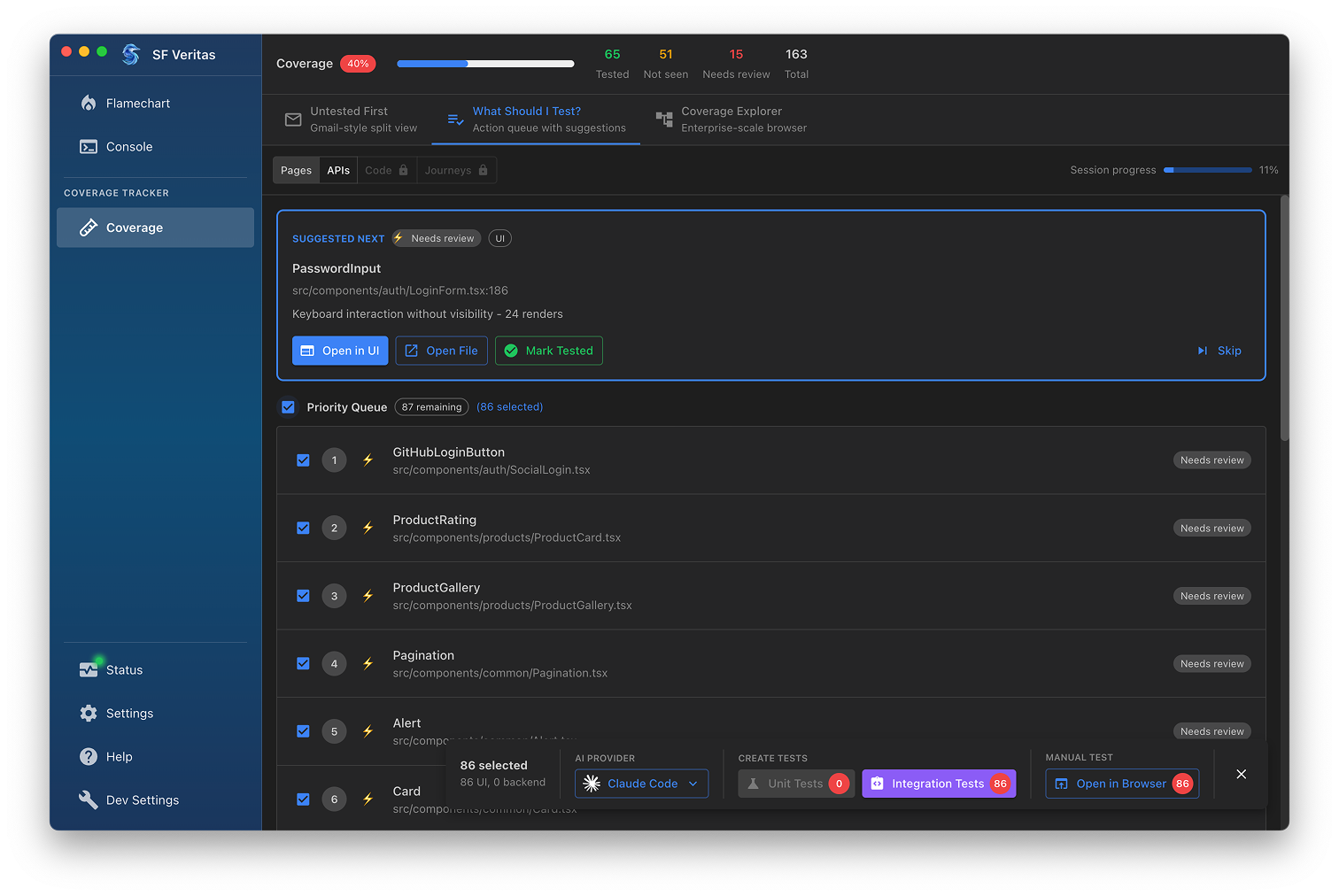Action Queue View